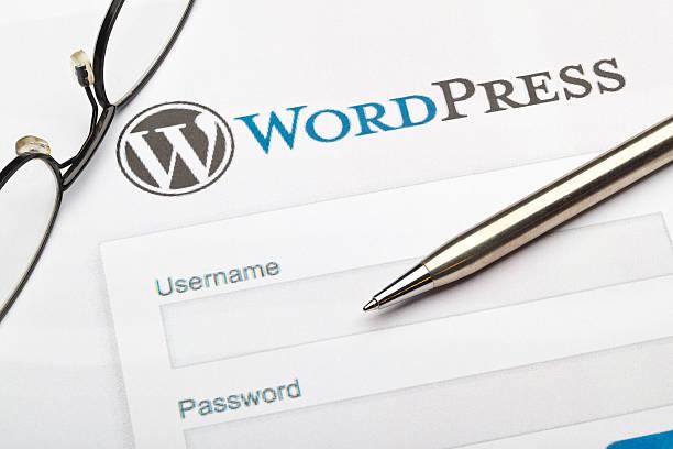 The image shows Wordpress login form