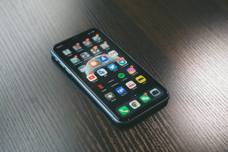 The image shows a phone with notifications on it