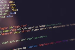 The image shows some computer code